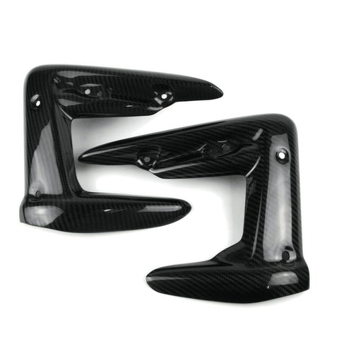 Triumph 675 Street Triple Carbon Kühlerverkleidung Radiator Cover Cache Radiateur 1